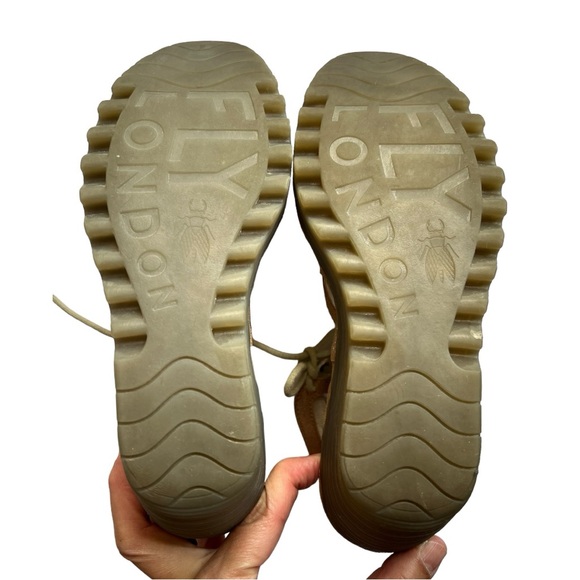 Fly London Yake Rose Gold Platform Sandal Size 38 - Picture 9 of 9